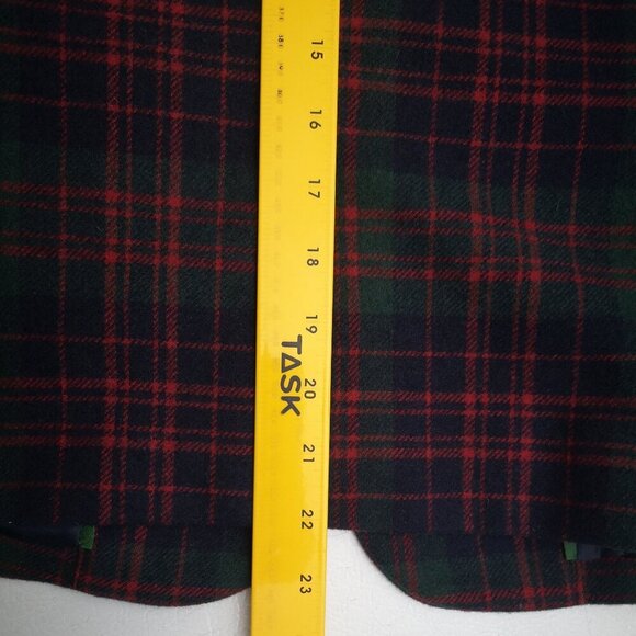 J. Crew Ladies Size 00 Navy Green Red Plaid Lined Wool Blend Blazer - Picture 11 of 12